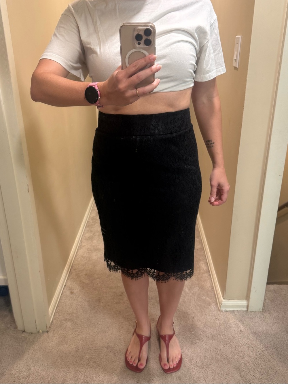 90s-00s Core Banana Republic Black Lace Skirt